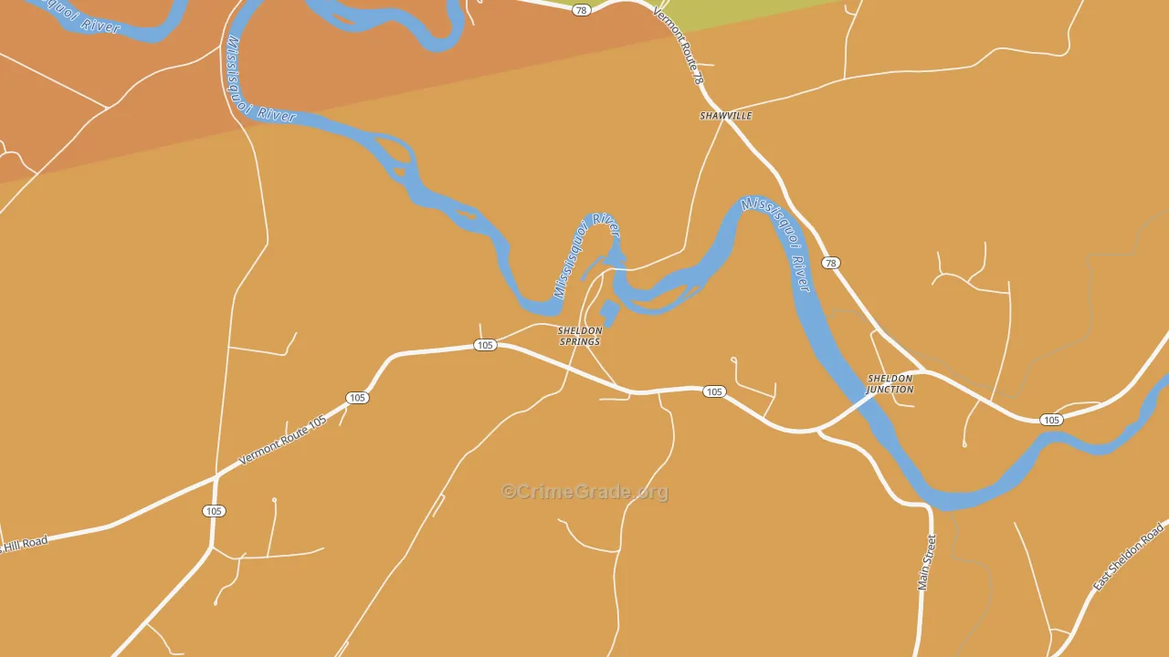 05485, VT Map of Theft Rates
