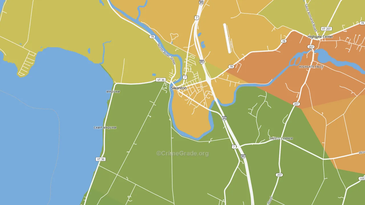 05488, VT Map of Theft Rates