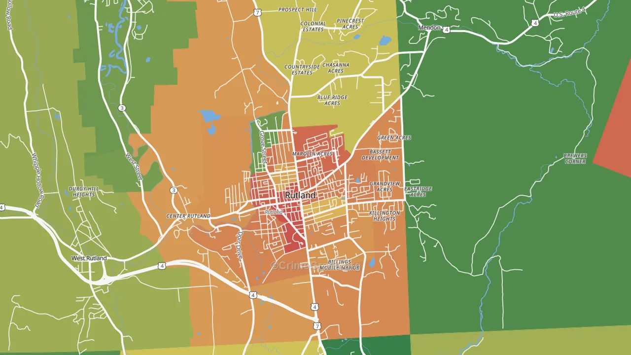 05701, VT Map of Theft Rates