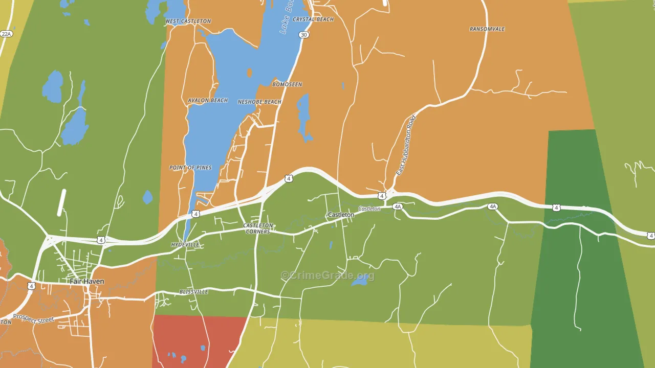 05735, VT Map of Theft Rates