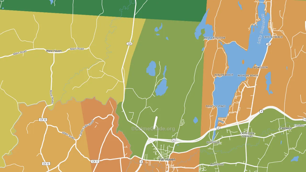 05743, VT Map of Theft Rates