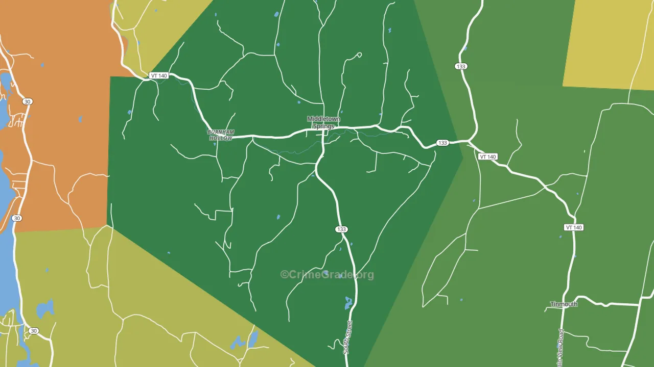 05757, VT Map of Theft Rates