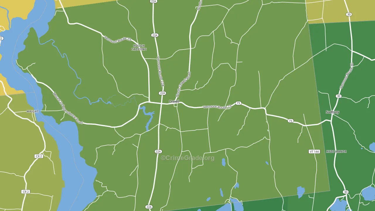 05760, VT Map of Theft Rates