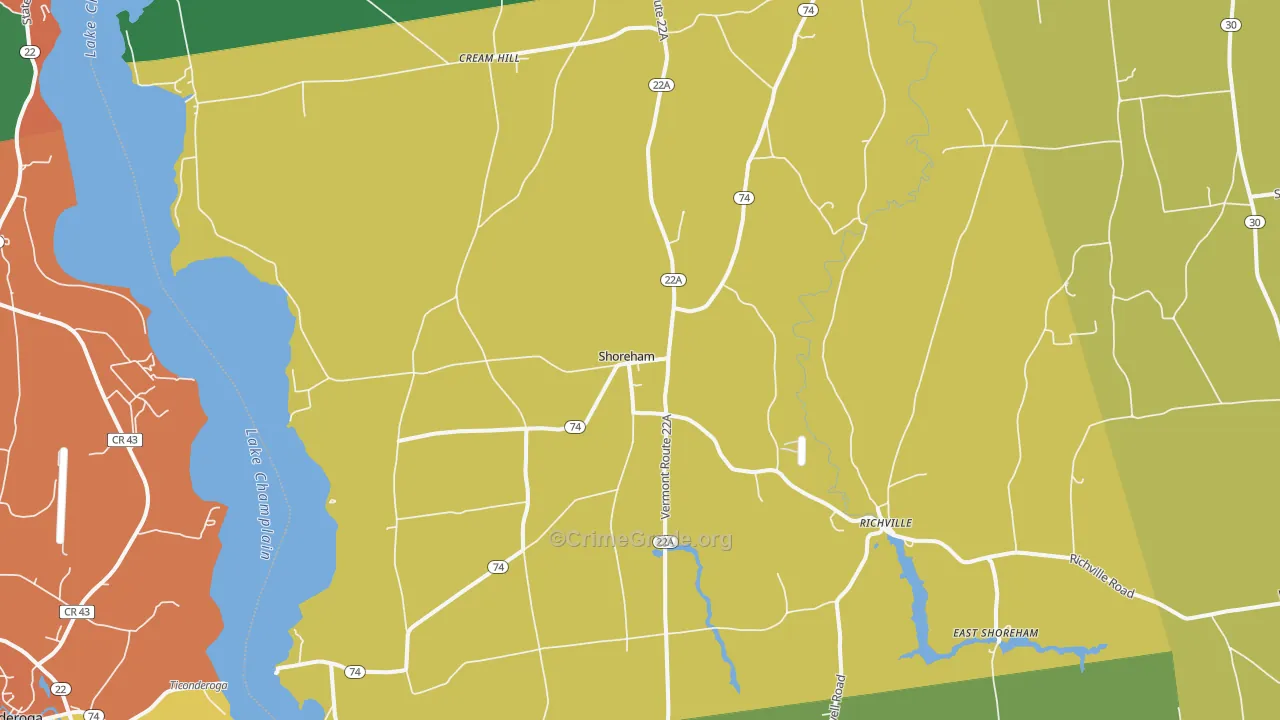 05770, VT Map of Theft Rates