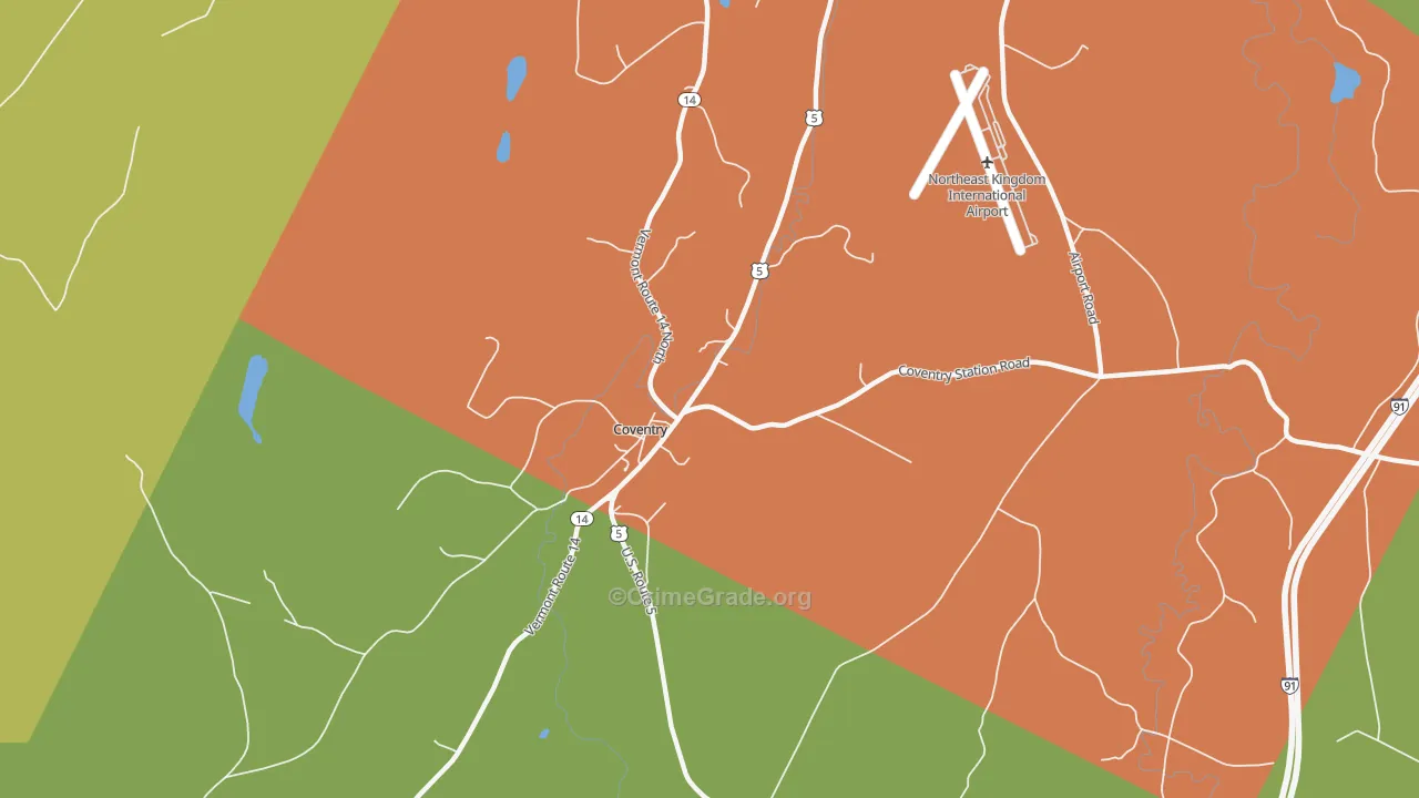 05825, VT Map of Theft Rates