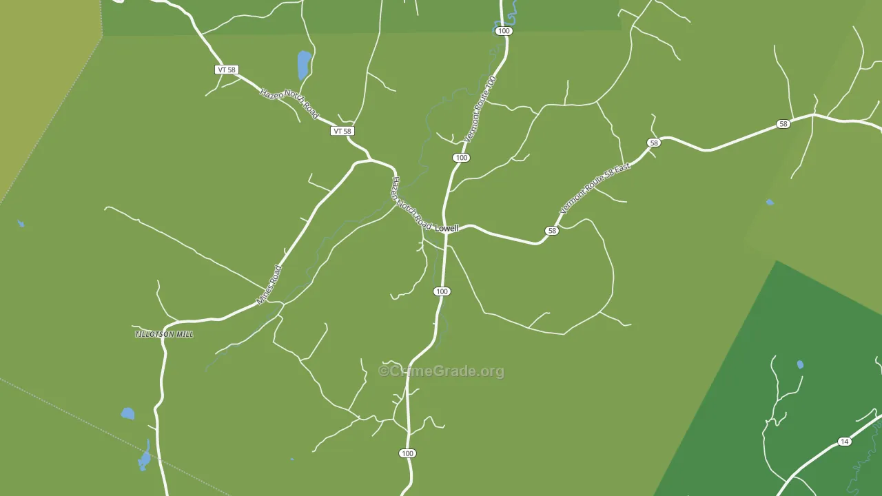 05847, VT Map of Theft Rates