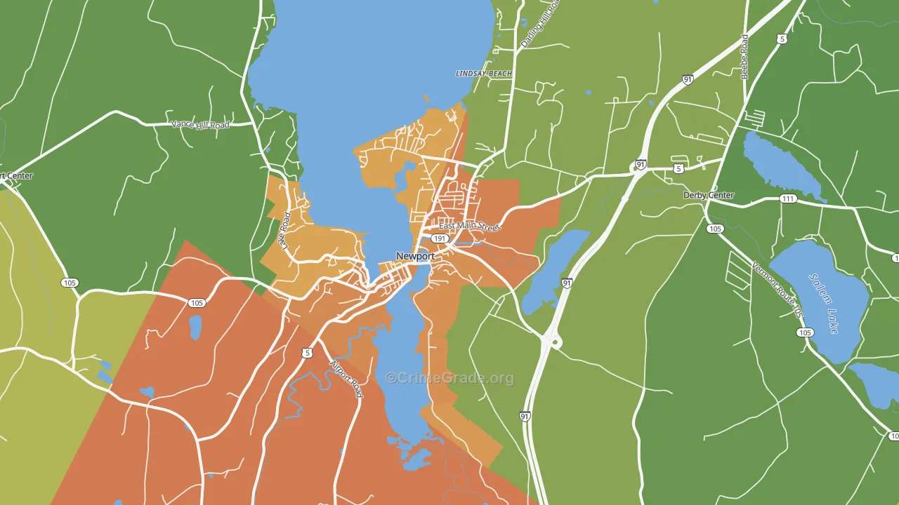 05855, VT Map of Theft Rates