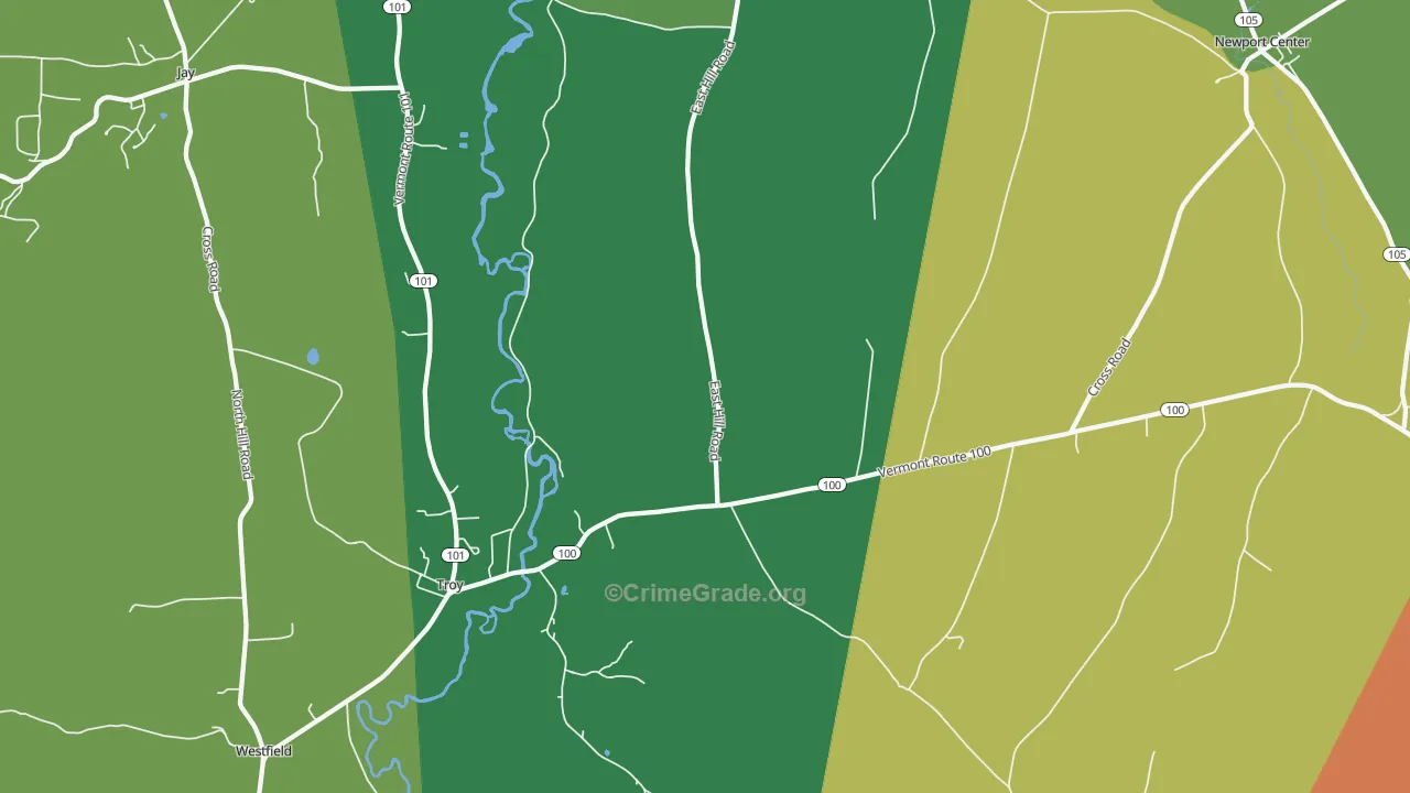 05868, VT Map of Theft Rates