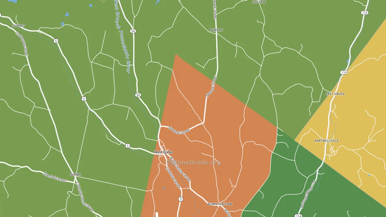 05871, VT Map of Theft Rates
