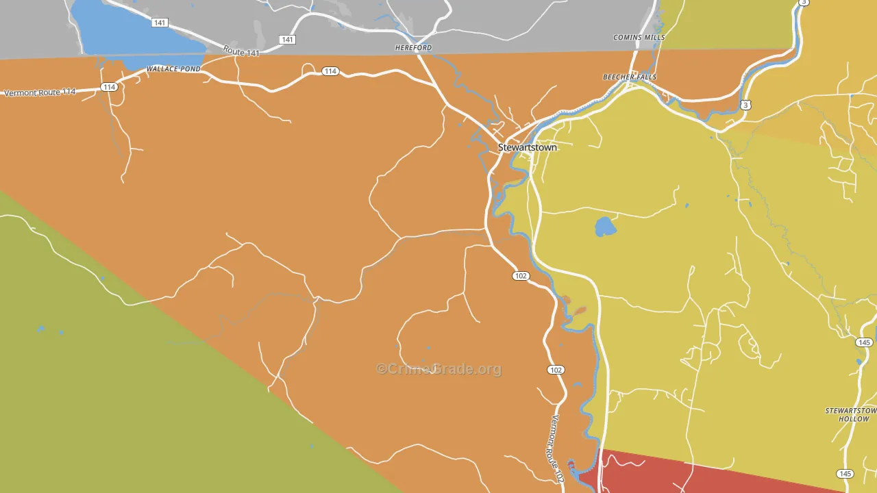 05903, VT Map of Theft Rates