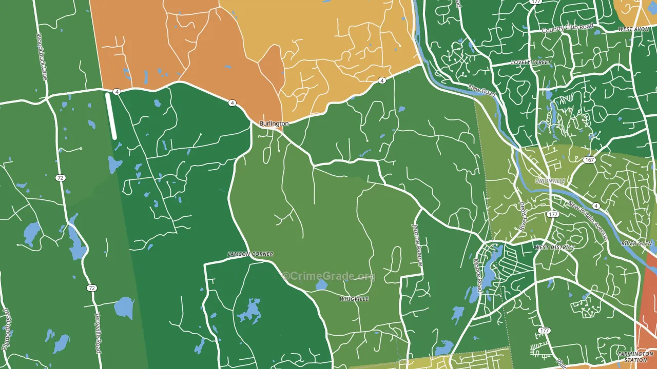 06013, CT Map of Theft Rates