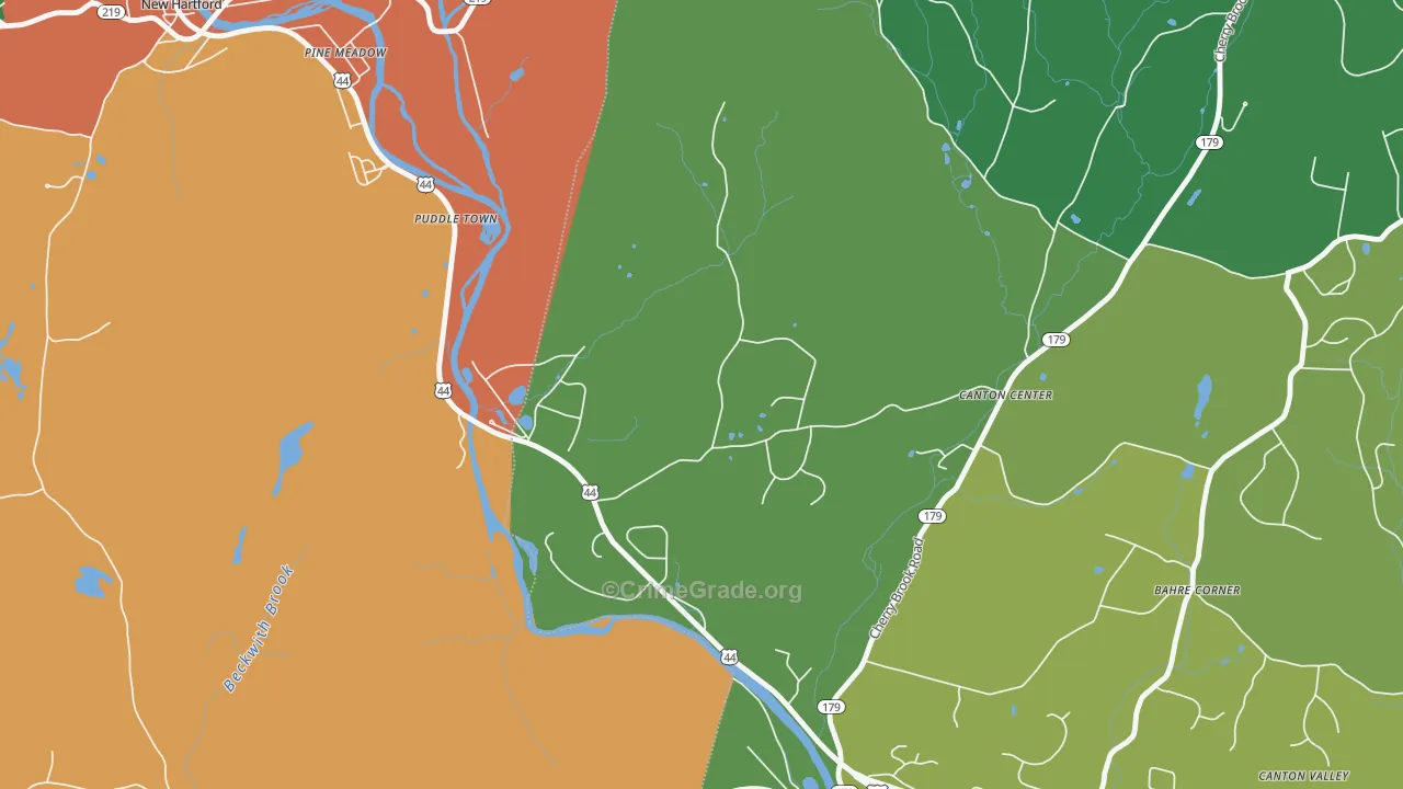 06022, CT Map of Theft Rates
