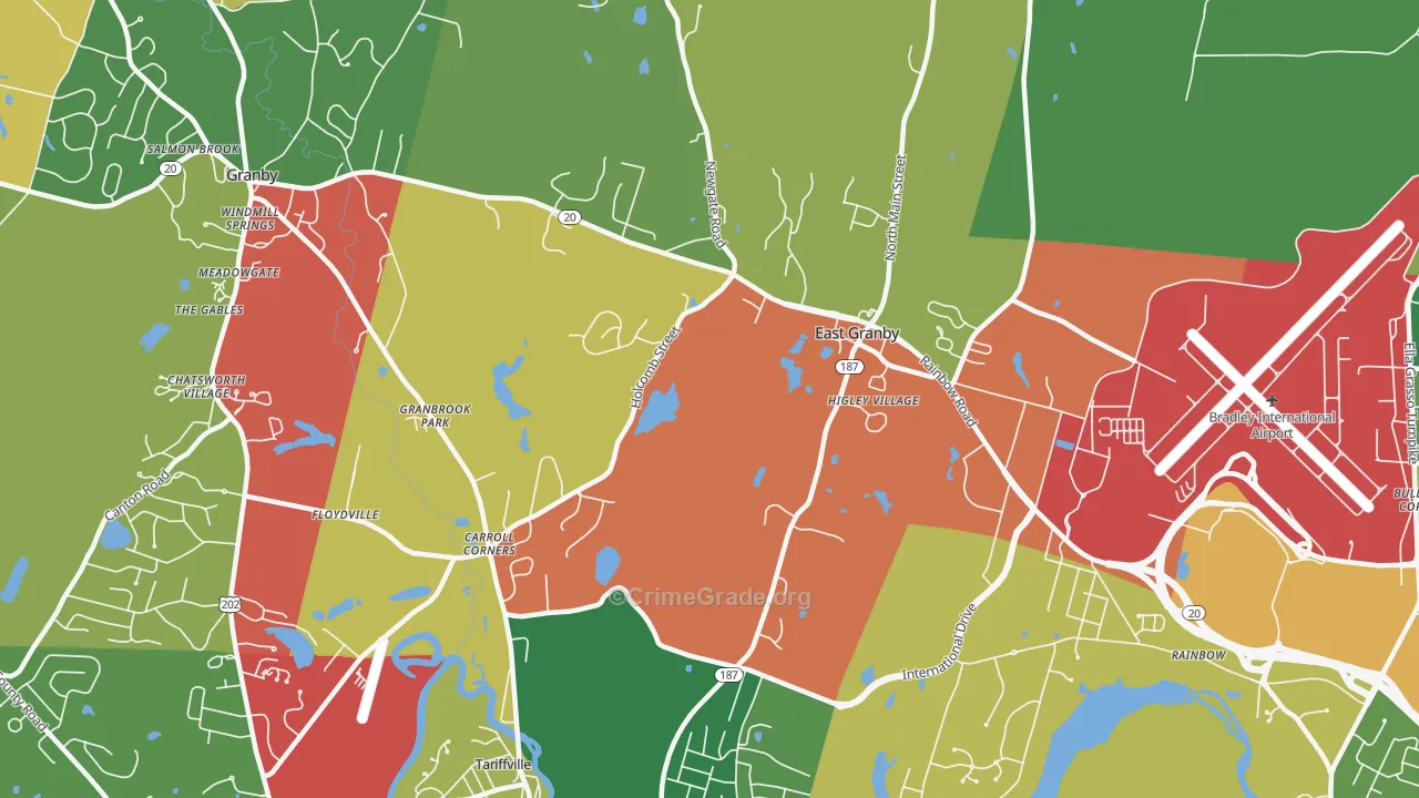 06026, CT Map of Theft Rates