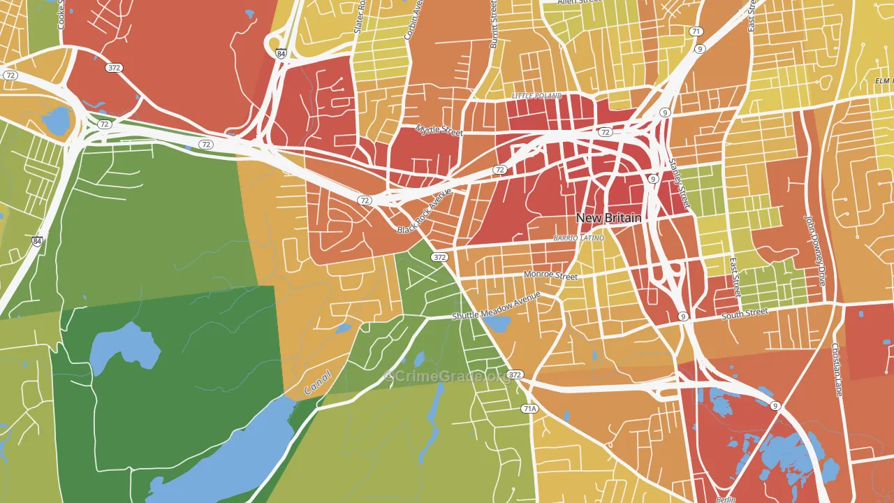 06052, CT Map of Theft Rates