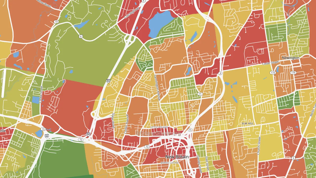 06053, CT Map of Theft Rates