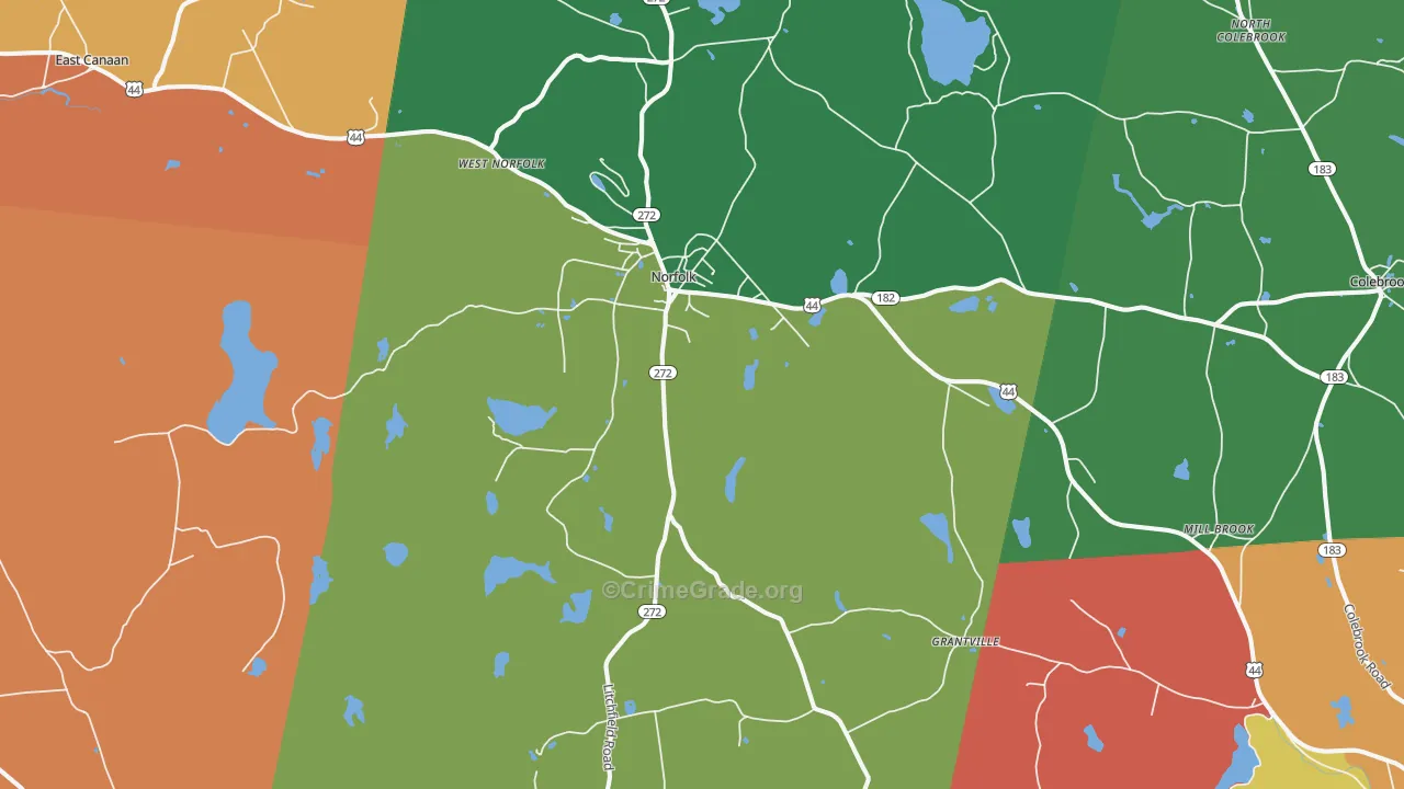 06058, CT Map of Theft Rates