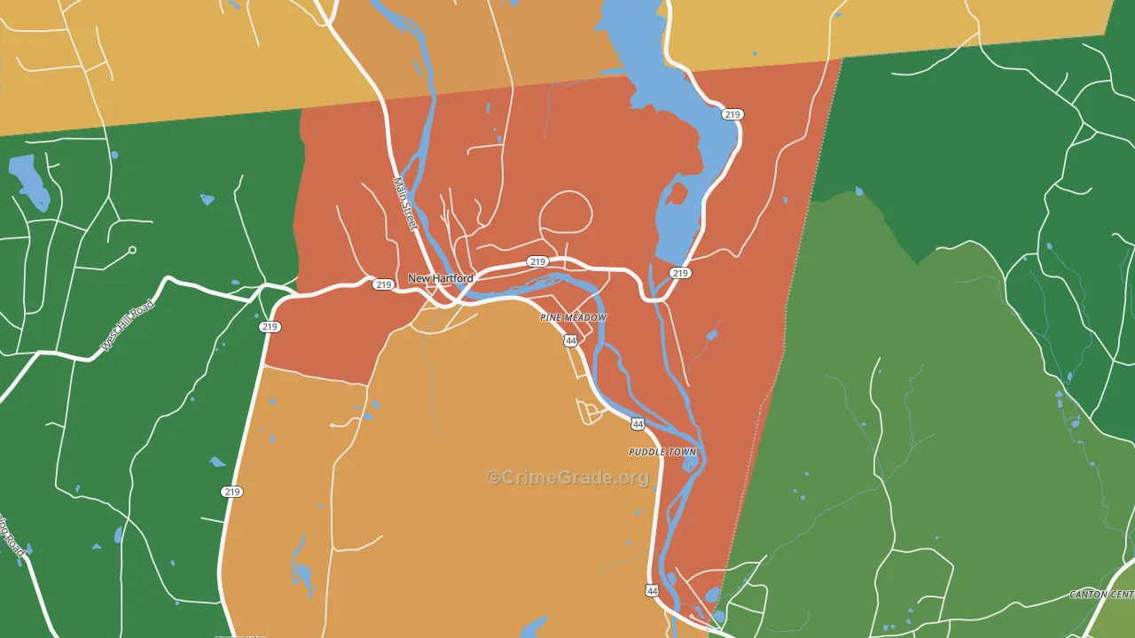 06061, CT Map of Theft Rates