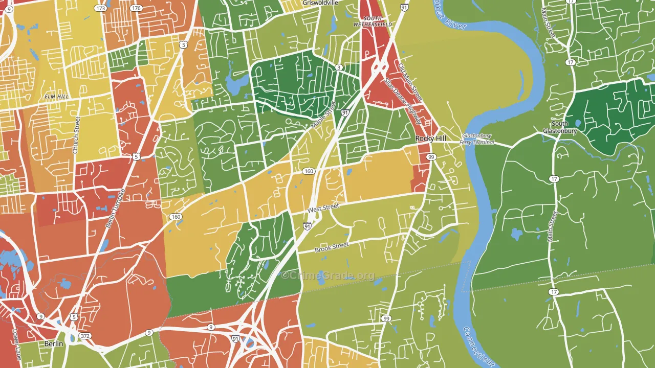 06067, CT Map of Theft Rates