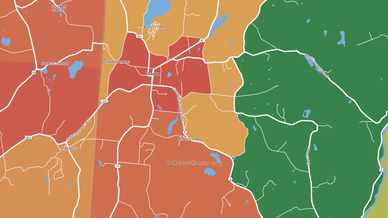 06069, CT Map of Theft Rates