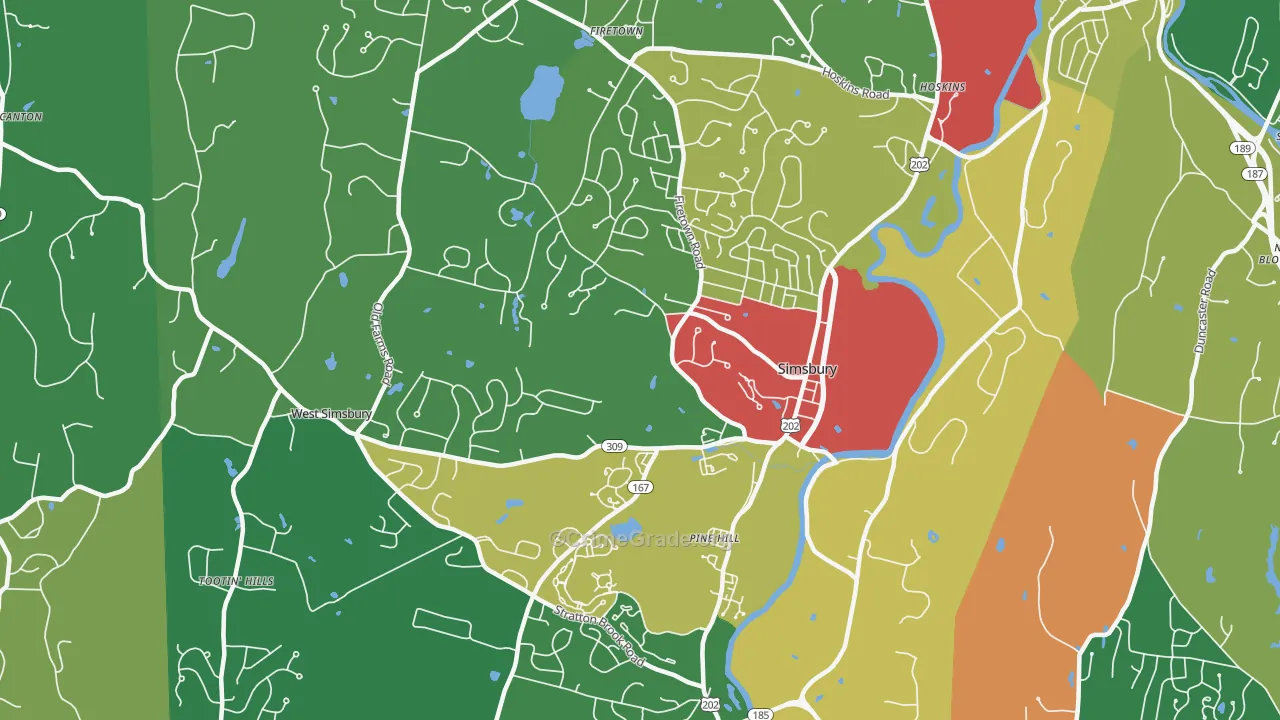 06070, CT Map of Theft Rates