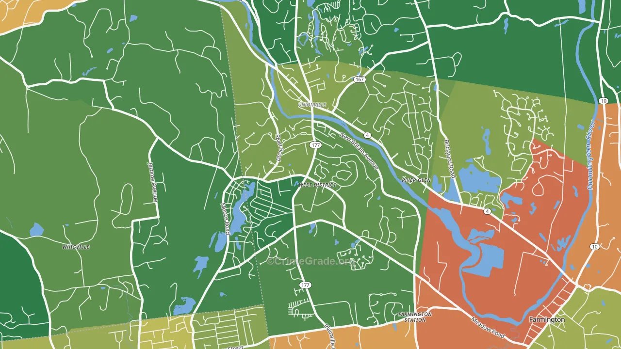 06085, CT Map of Theft Rates