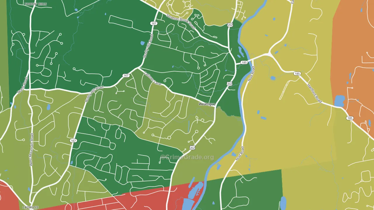 06089, CT Map of Theft Rates