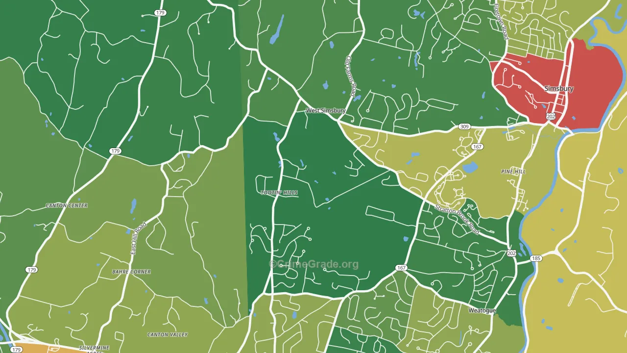06092, CT Map of Theft Rates
