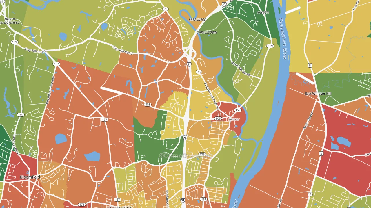 06095, CT Map of Theft Rates