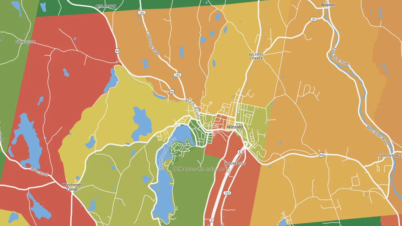 06098, CT Map of Theft Rates