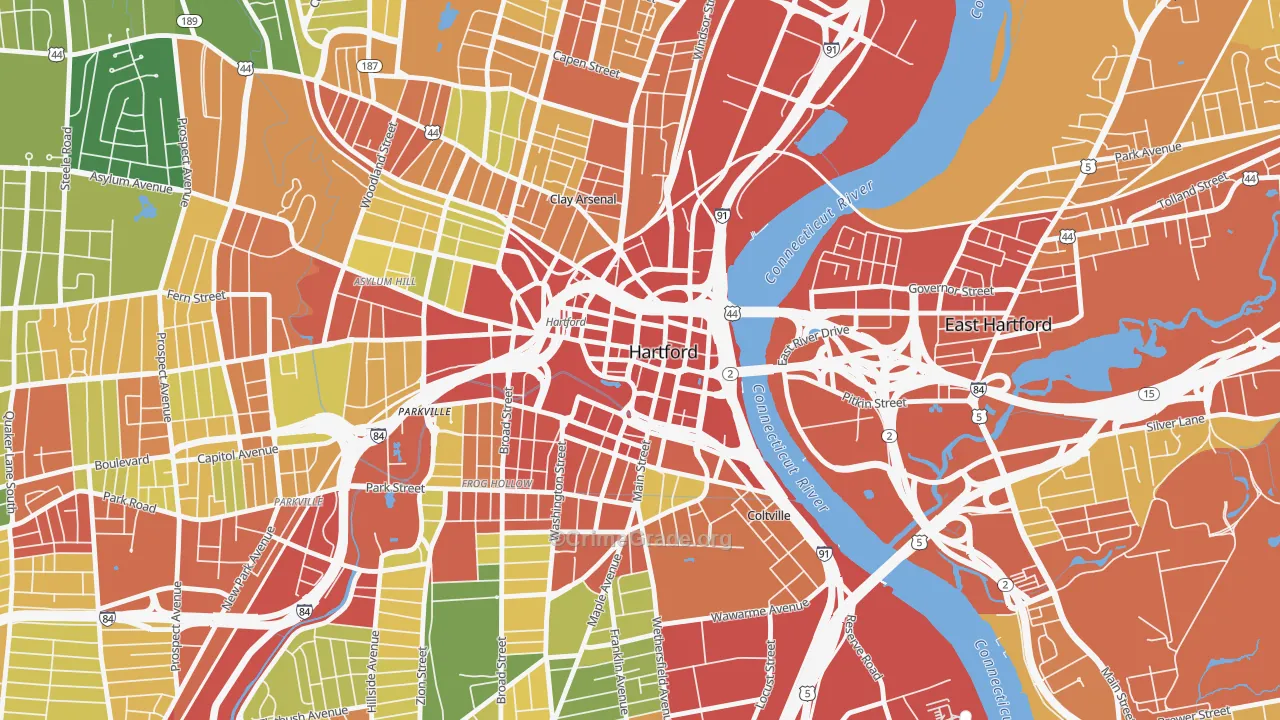 06103, CT Map of Theft Rates