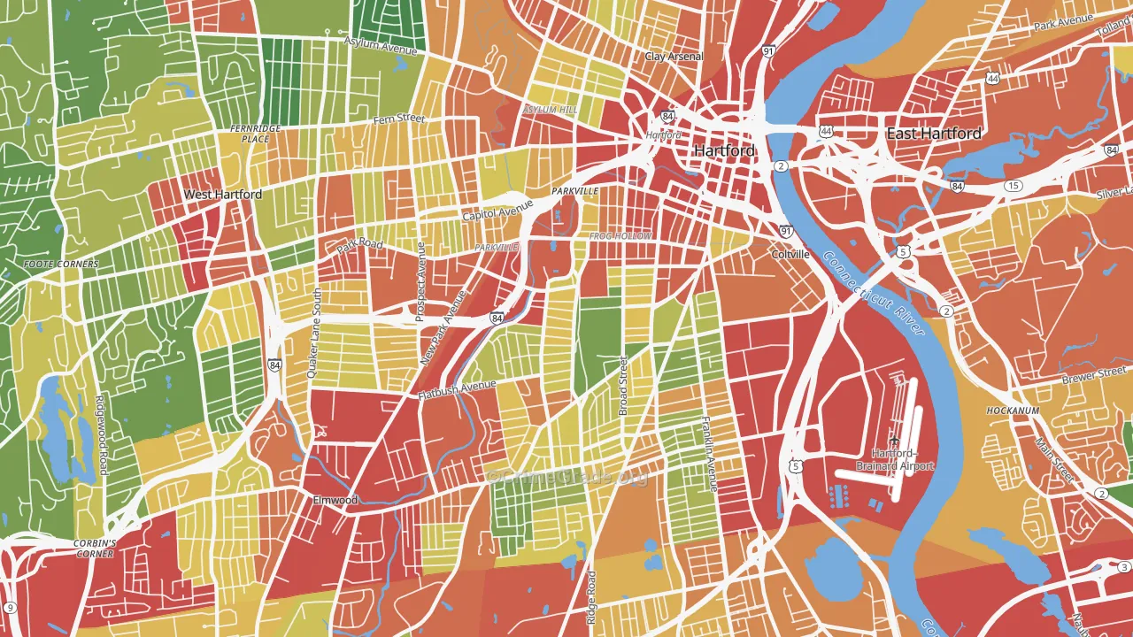 06106, CT Map of Theft Rates