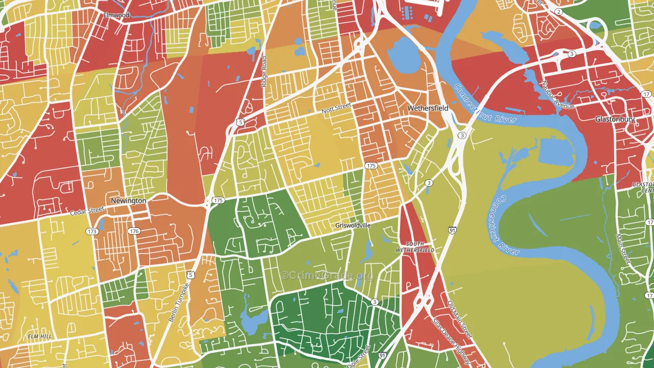 06109, CT Map of Theft Rates