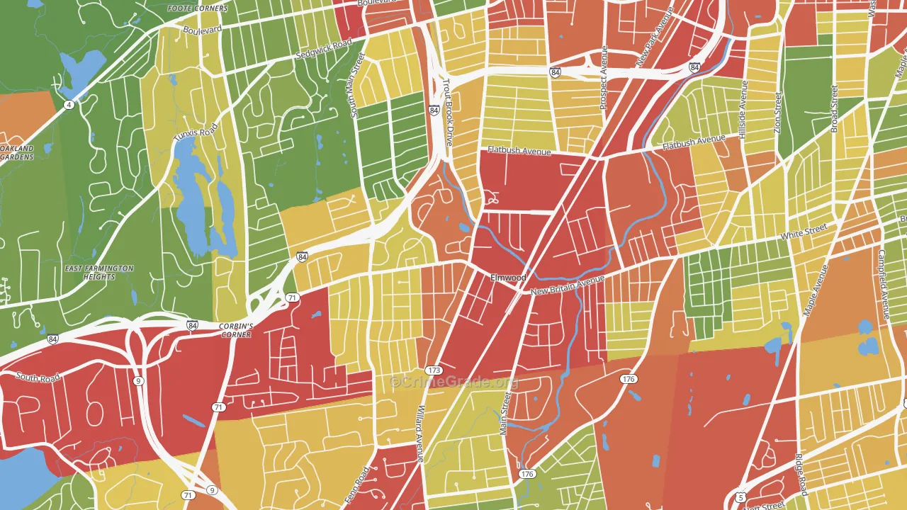 06110, CT Map of Theft Rates