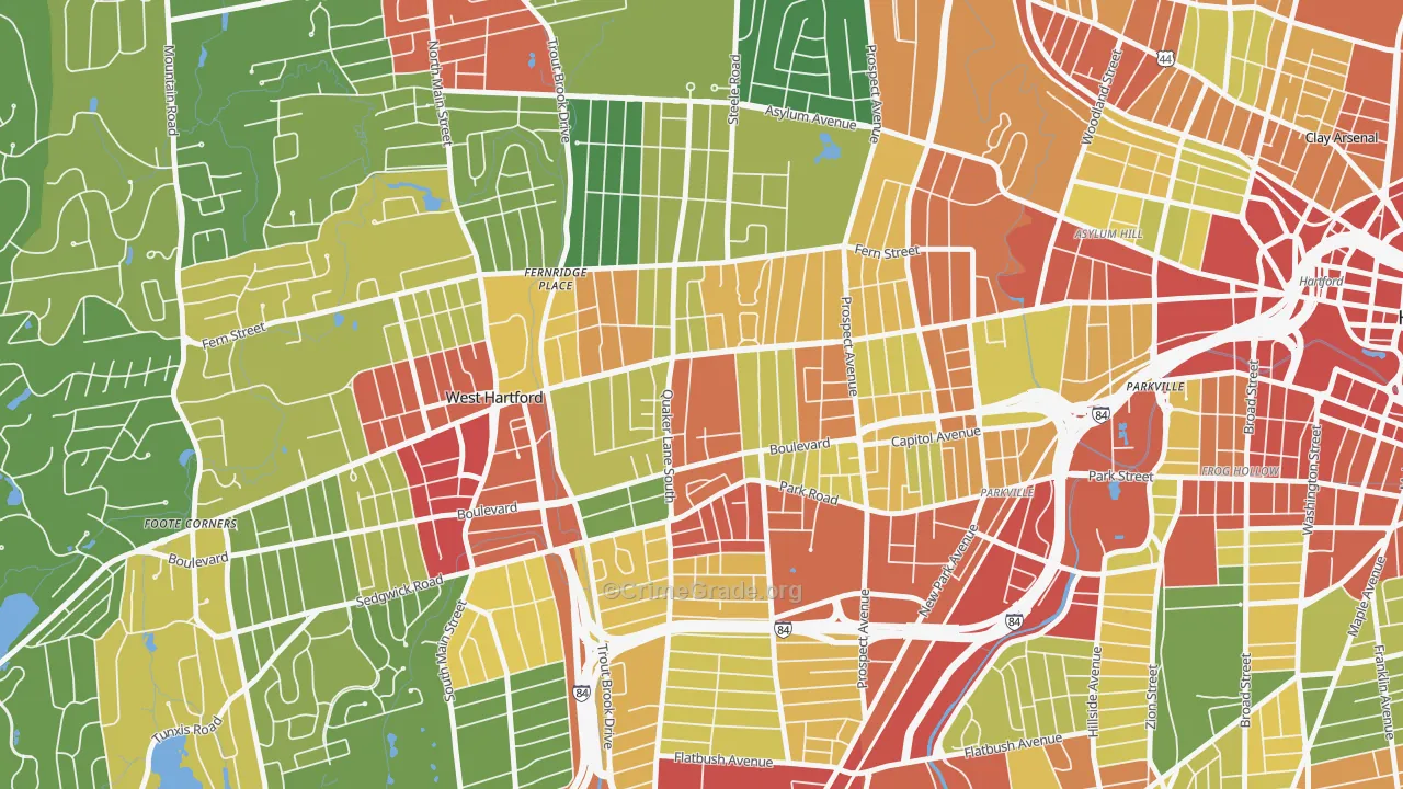 06119, CT Map of Theft Rates