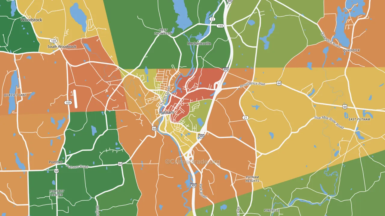 06260, CT Map of Theft Rates