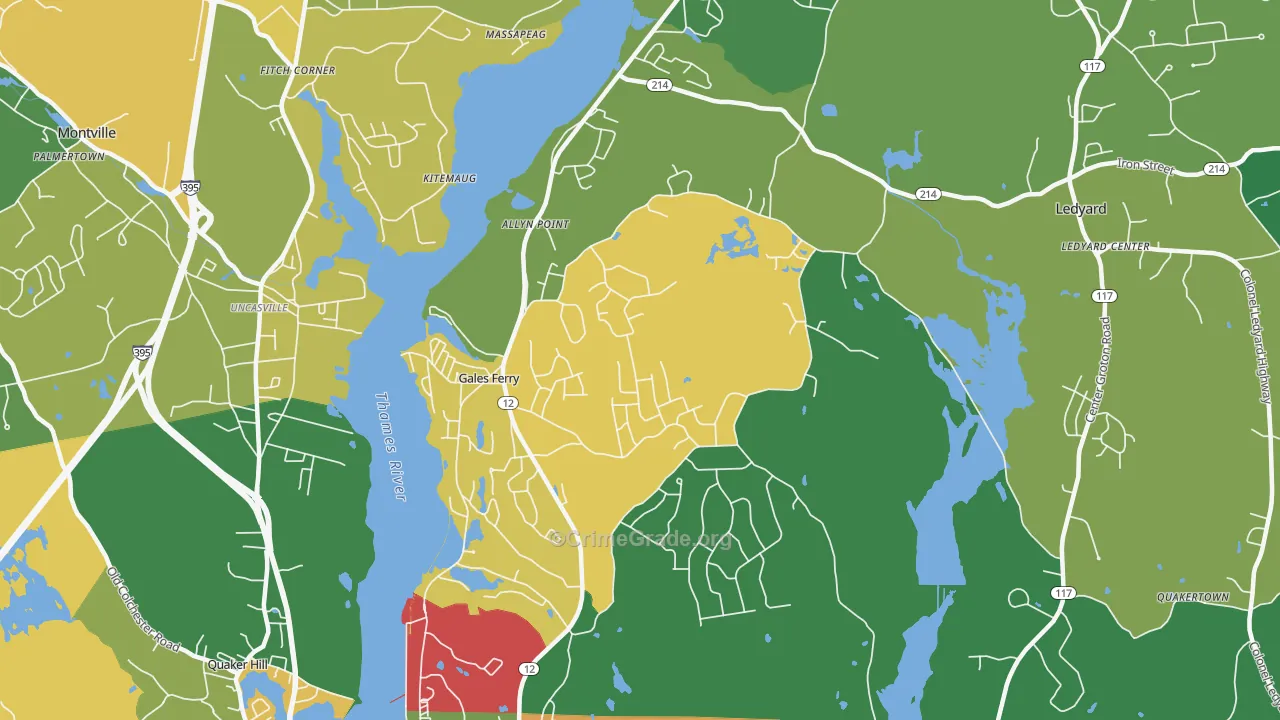 06335, CT Map of Theft Rates