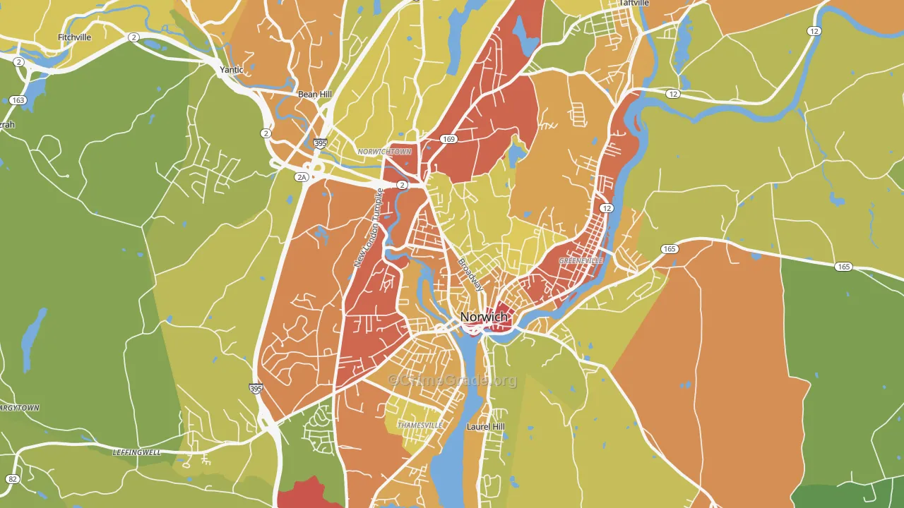 06360, CT Map of Theft Rates