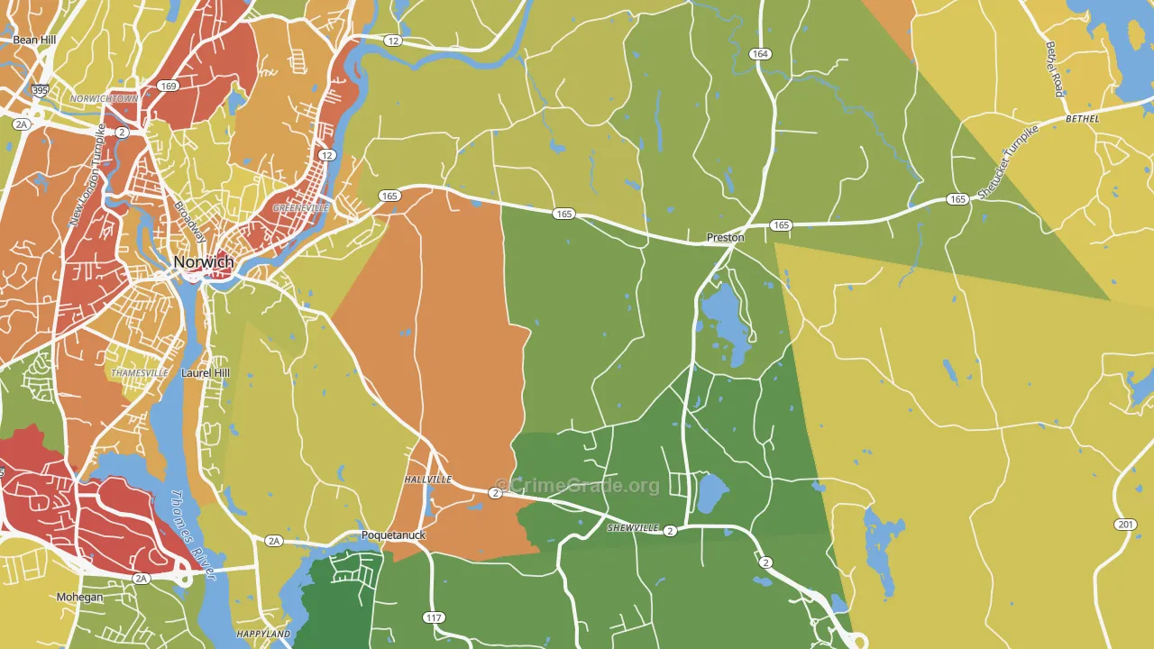06365, CT Map of Theft Rates