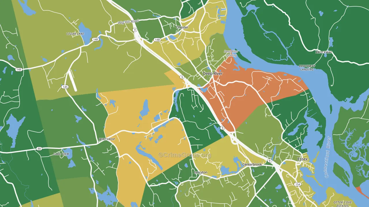 06417, CT Map of Theft Rates