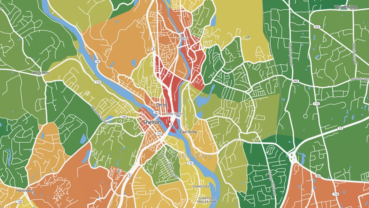 06418, CT Map of Theft Rates