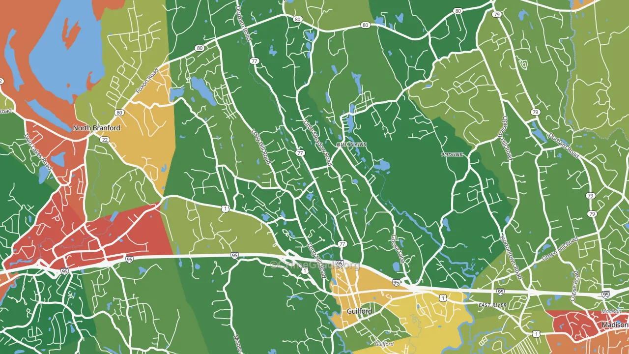 06437, CT Map of Theft Rates