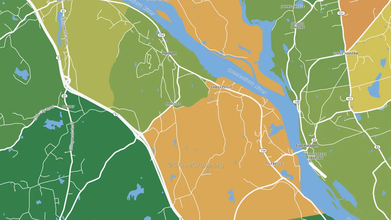06438, CT Map of Theft Rates