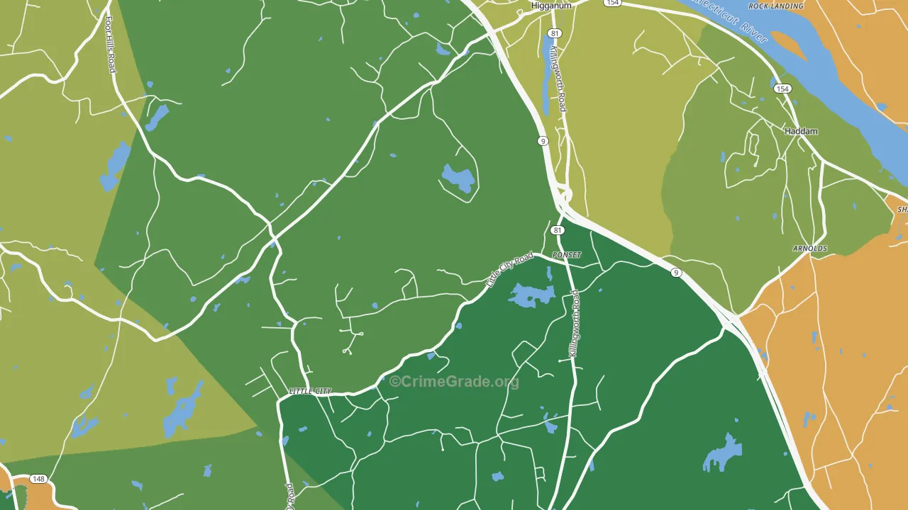 06441, CT Map of Theft Rates