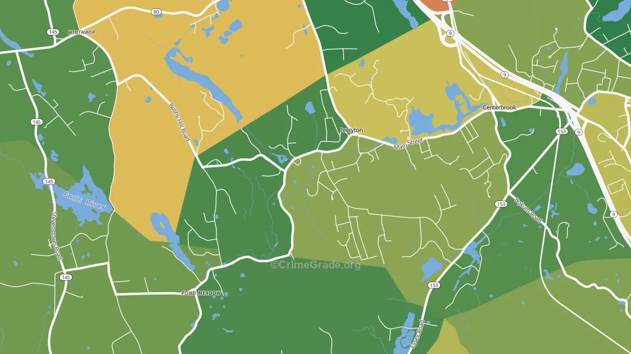 06442, CT Map of Theft Rates