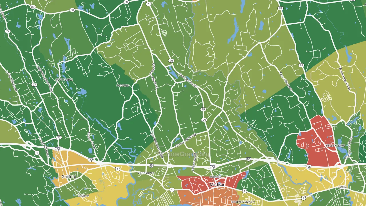 06443, CT Map of Theft Rates