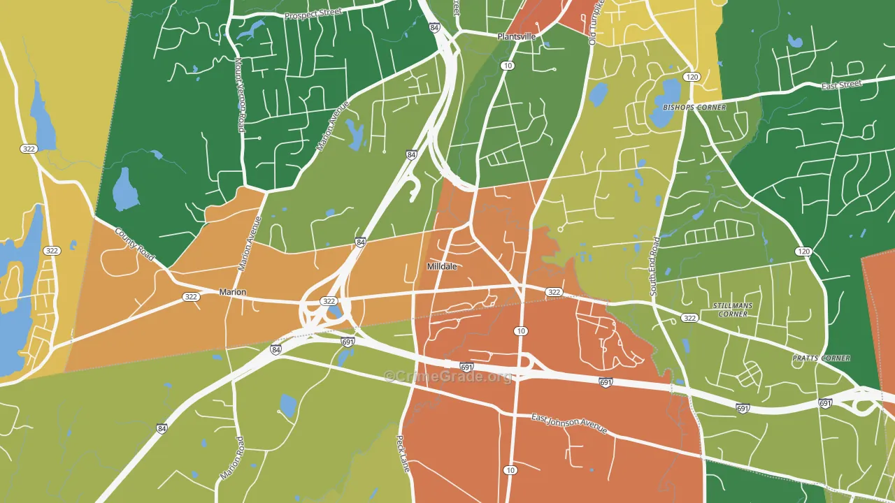 06467, CT Map of Theft Rates