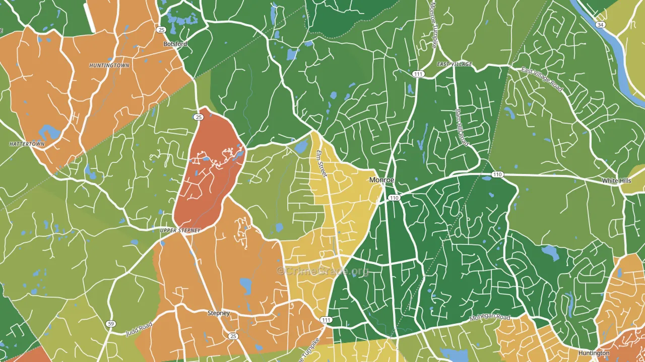 06468, CT Map of Theft Rates