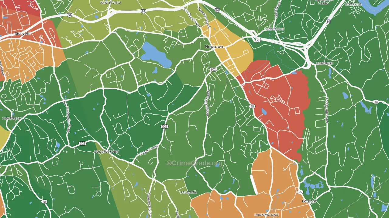 06470, CT Map of Theft Rates