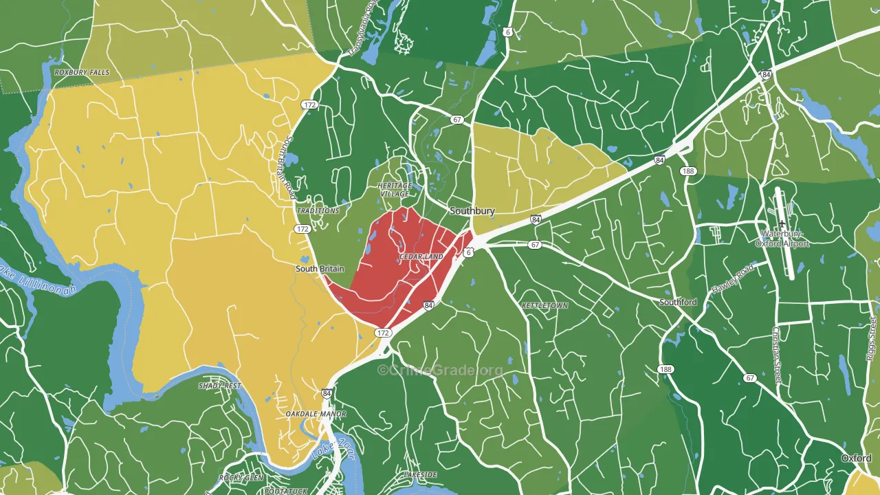06488, CT Map of Theft Rates