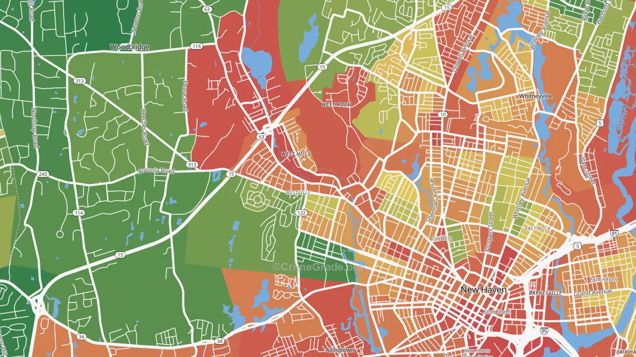 06515, CT Map of Theft Rates